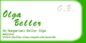 olga beller business card